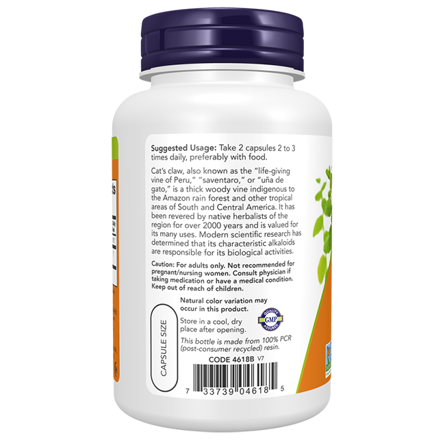 Cat's Claw 500 mg 100 Veg Capsules