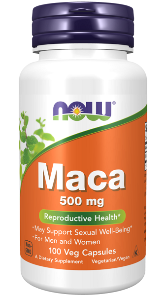 Now Foods Maca 500 mg 100 vege capsules.