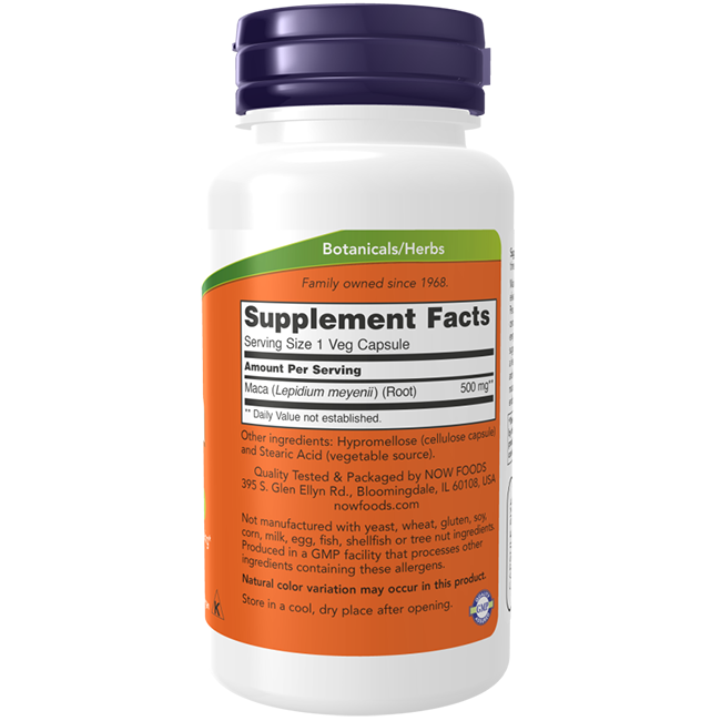 Maca 500 mg 250 Veg Capsules