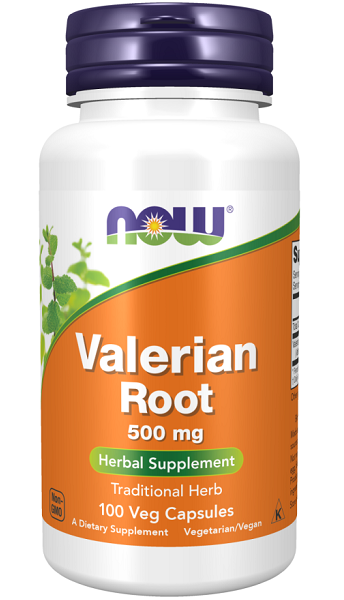Now Foods Valeriana Root 500 mg 100 vcaps promotes sleep and relaxation.