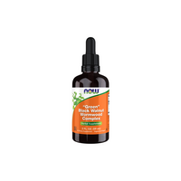 Thumbnail for A 2 fl oz (59 ml) bottle of Now Foods Green Black Walnut Wormwood Complex herbal supplement, equipped with a dropper cap and recognized for its digestive health support.