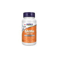 Thumbnail for Bottle of Now Foods SAMe 200 mg 60 Veg Capsules supplement, with label stating it supports the nervous system.