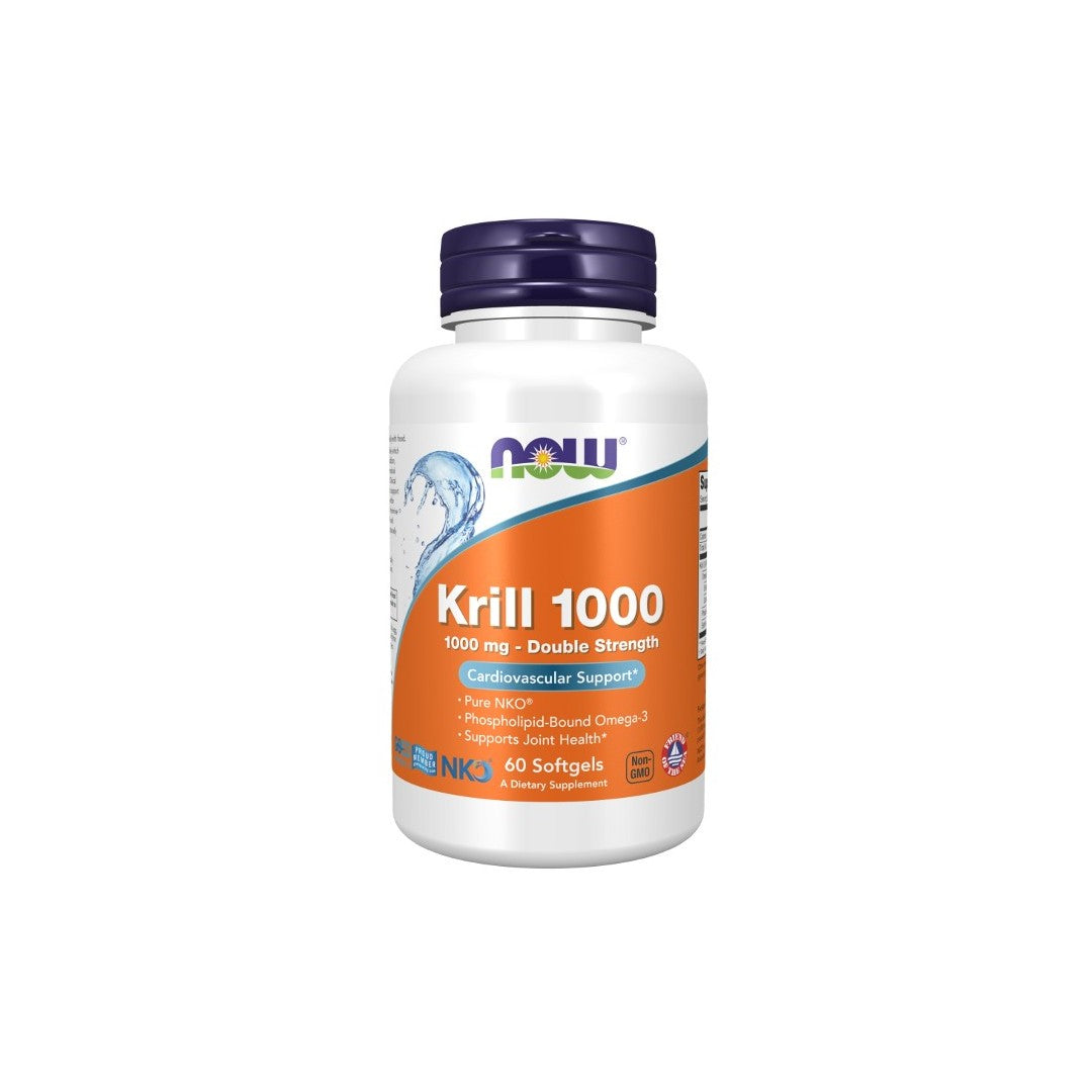 Krill 1000 mg Double Strength 60 Softgels - front