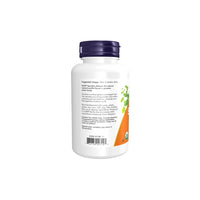 Thumbnail for White supplement bottle with label showing usage instructions and ingredients, featuring orange details and green Now Foods logo. Contains Now Foods Organic Spirulina Double Strength, 1000 mg 120 Tablets to support energy levels.