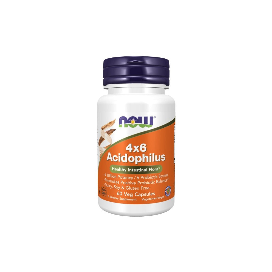 Acidophilus 4x6 60 Veg Capsules - front