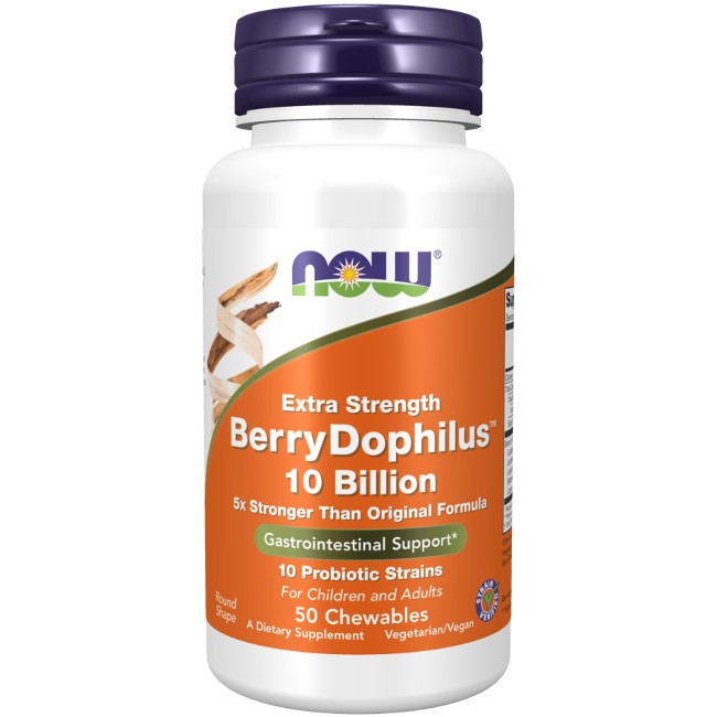 BerryDophilus Extra Strength 10 Billion 50 Chewables - front