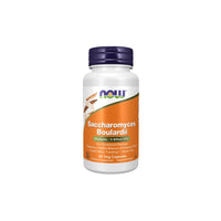 Thumbnail for Now Foods' Saccharomyces Boulardii Probiotic 5 Billion CFU 60 Veg Capsules, displaying immune system support and digestive system support text.