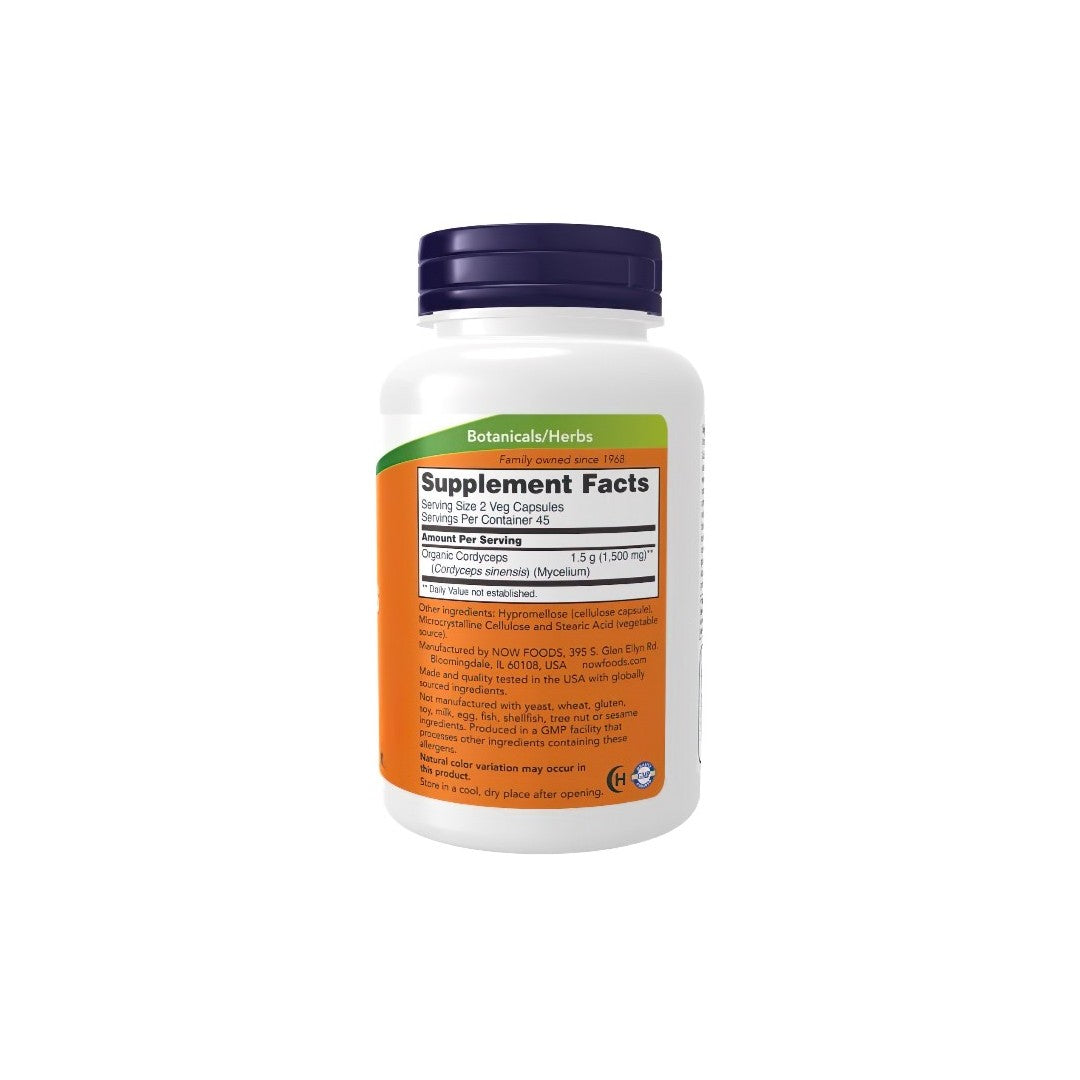 Cordyceps 750 mg 90 Veg Capsules - supplement facts