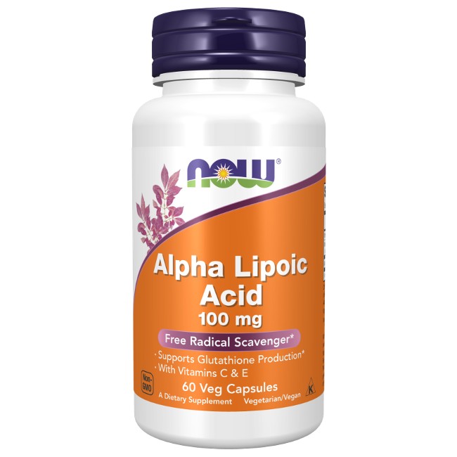 Alpha Lipoic Acid 100 mg 60 Veg Capsules - front