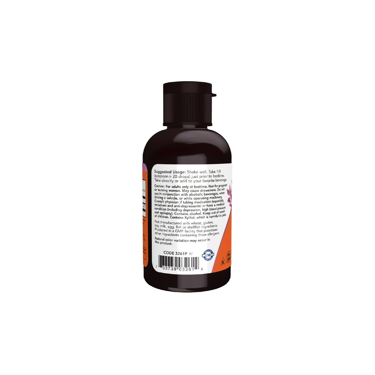 Liquid Melatonin 3 mg 59 m - back