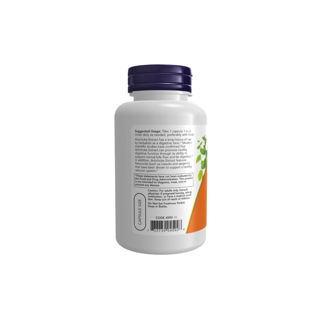 Artichoke Extract 450 mg 90 Veg Capsules - back