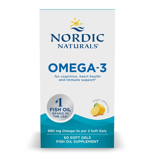 Omega-3 690 mg 60 Soft Gels - Great Lemon Taste