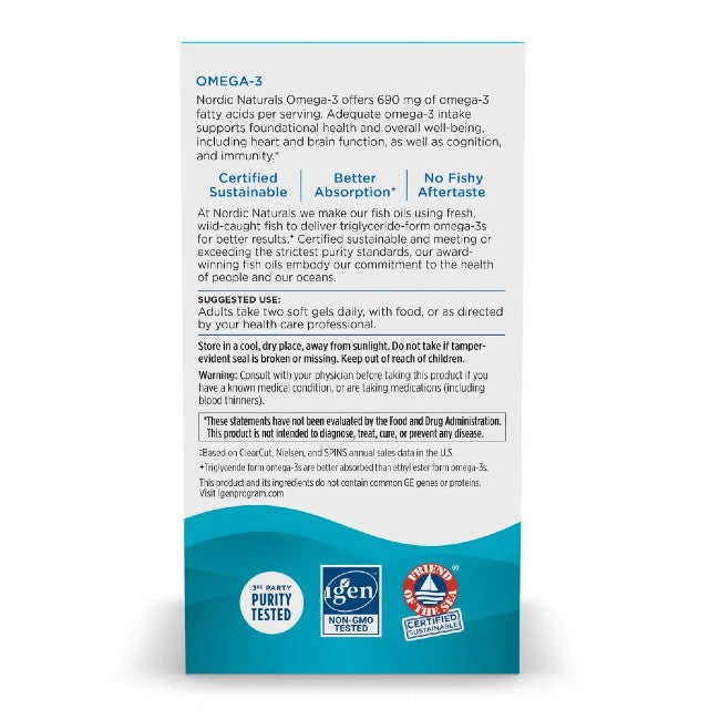 Omega-3 690 mg 60 Soft Gels - Great Lemon Taste