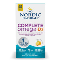 Thumbnail for Complete Omega-D3 120 Soft Gels - Great Lemon Taste