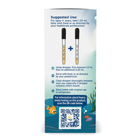 Thumbnail for Nordic Naturals Children's DHA Xtra 880 mg 60 ml - Berry Punch comes with a dropper for daily 1.25 mL dosing to support kids' brain development. Clean dropper, refrigerate after opening. Packaging features a QR code and fish illustrations at the bottom.
