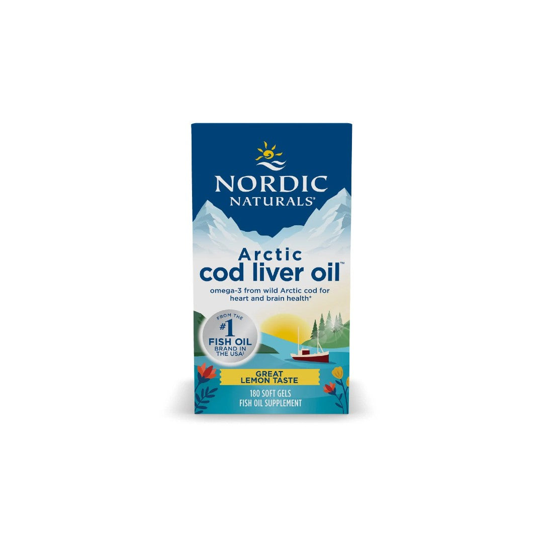 Arctic Cod Liver Oil 180 Soft Gels - Great Lemon Taste