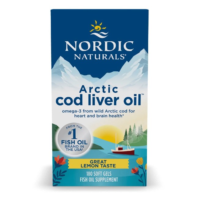 Arctic Cod Liver Oil 180 Soft Gels - Great Lemon Taste