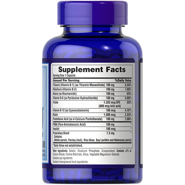 Mega B-100 (B-Complex Vitamin) 100 Capsules
