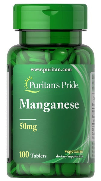 Puritan's Pride Manganese 50mg 100 tabs.