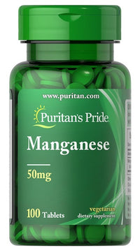Thumbnail for Puritan's Pride Manganese 50mg 100 tabs.