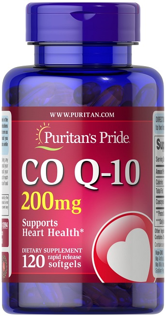 Puritan's Pride Coenzyme Q10 Rapid Release 200 mg 120 Sgel Q-SORB™.