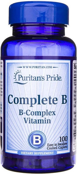 Puritan's Pride Complete Vitamin B, B-Complex - 100 Caplets.