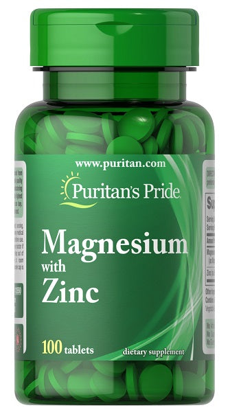 Puritan's Pride Magnesium with Zinc 100 tablets.