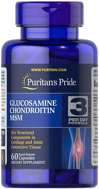 Thumbnail for Puritan's Pride Glucosamine Chondroitin MSM 60 capsules.