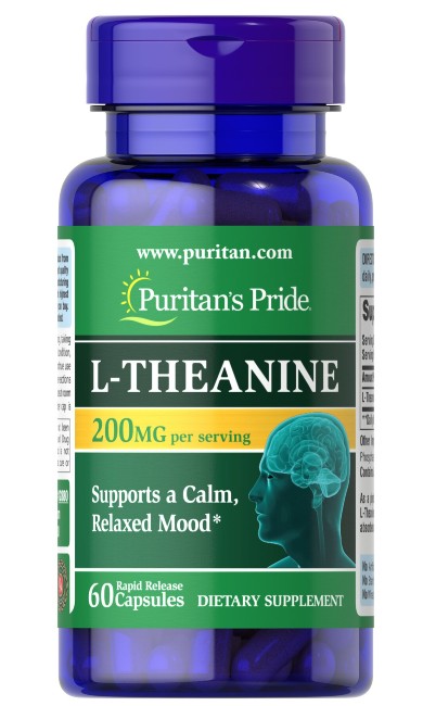 L-Theanine 100 mg 60 capsules - front 2