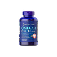 Thumbnail for An Omega-3 Fish Oil 1200 mg (360 mg Active Omega-3) 100 softgel supplement by Puritan's Pride for cardiovascular health and cognitive function.