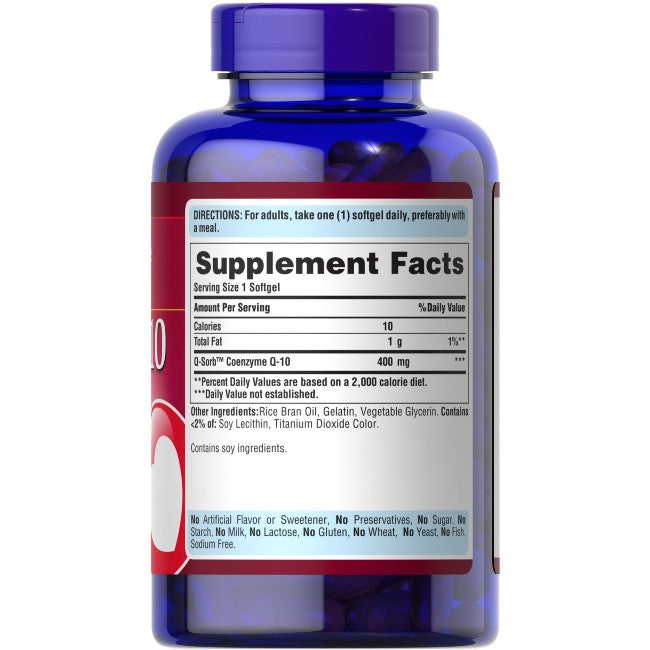 Q-SORB™ Coenzyme Co Q-10 400 mg 120 Rapid Release Softgels
