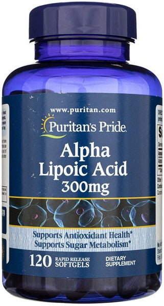 Puritan's Pride Alpha Lipoic Acid - 300 mg 120 softgel.