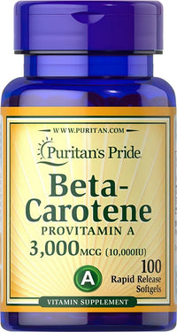 Thumbnail for Beta-carotene 3000 mcg 100 softgel - front 2