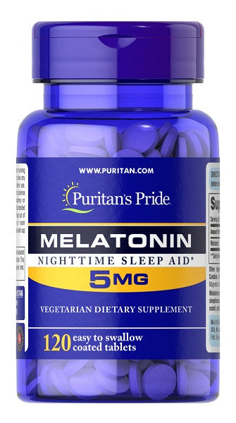 Puritan's Pride Melatonin 5 mg 120 Tablets.