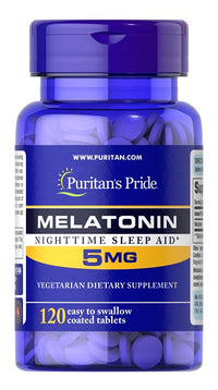 Thumbnail for Puritan's Pride Melatonin 5 mg 120 Tablets.