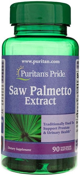 Puritan's Pride offers a high-quality Saw Palmetto Extract 1000 mg 90 Softgels renowned for its benefits in supporting urinary function and prostate health.
