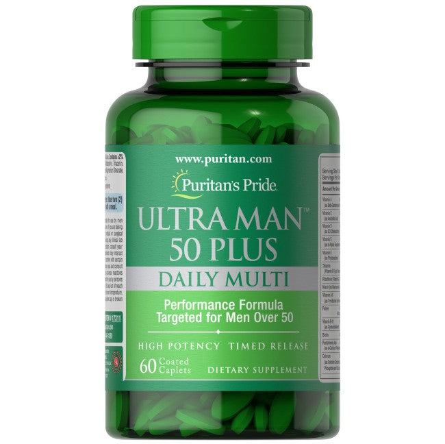 Ultra Homme 50+ Multivitamines Quotidiennes 60 Comprimés Enrobés
