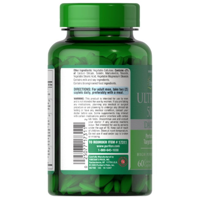 Ultra Homme 50+ Multivitamines Quotidiennes 60 Comprimés Enrobés