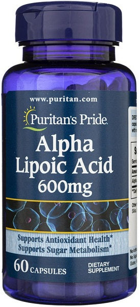 Alpha Lipoic Acid - 600 mg 60 capsules - front 2