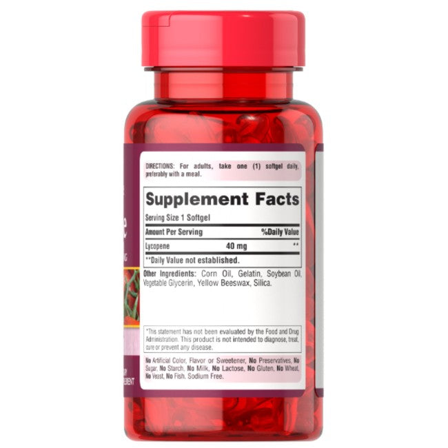Lycopeno 40 mg 60 Cápsulas Gelatinosas de Libertação Rápida