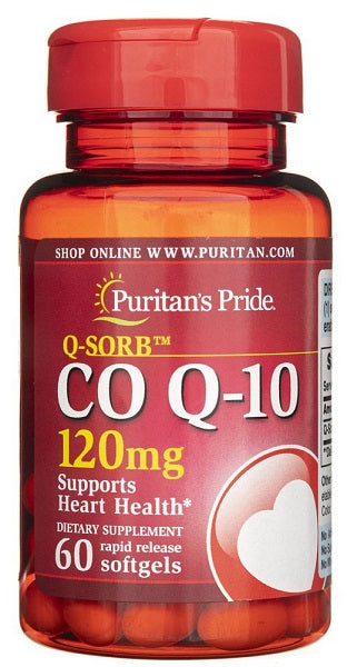 Puritan's Pride Coenzyme Q10 - 120 mg 60 Rapid Release softgels.