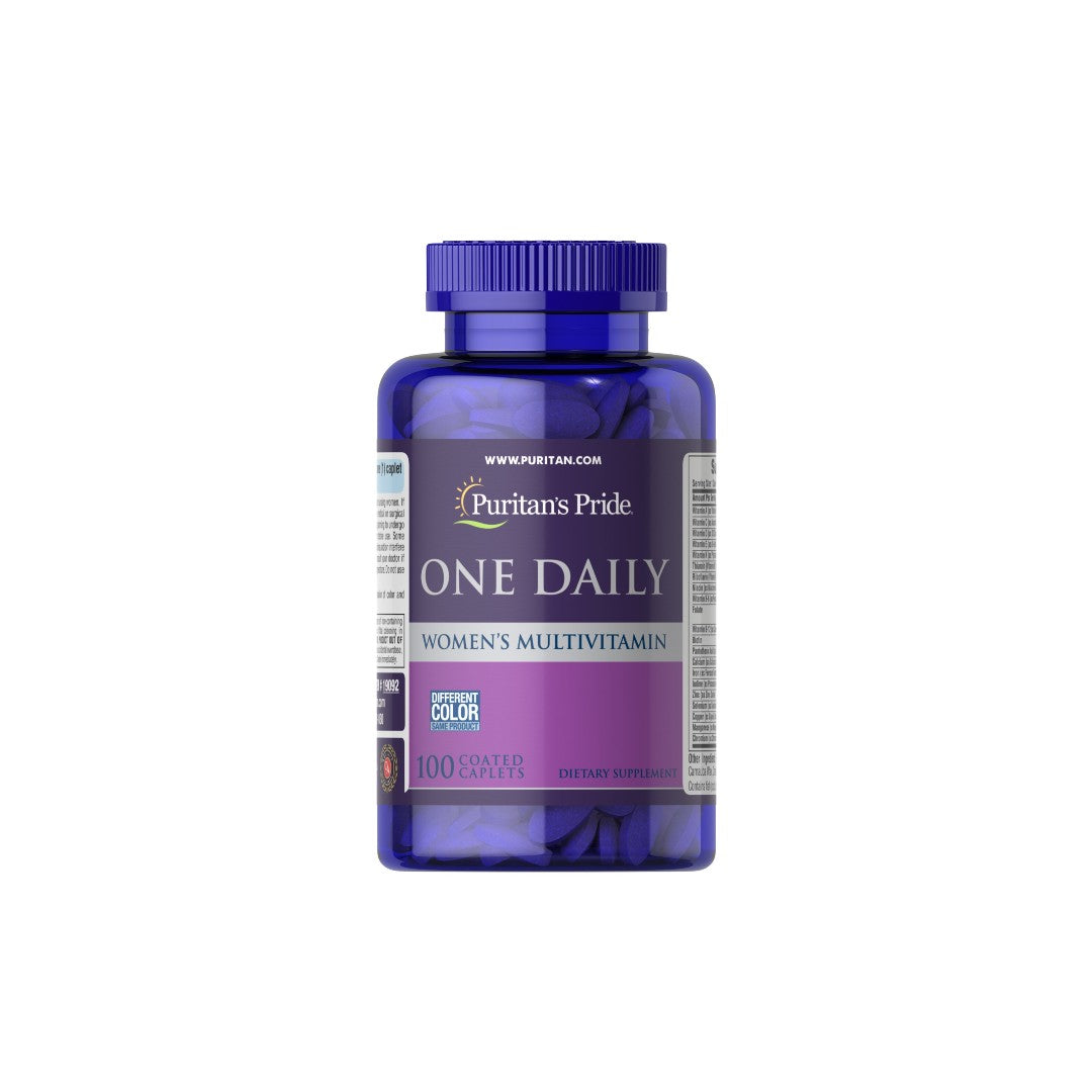 Multivitamínico feminino, um por dia, 100 cápsulas revestidas