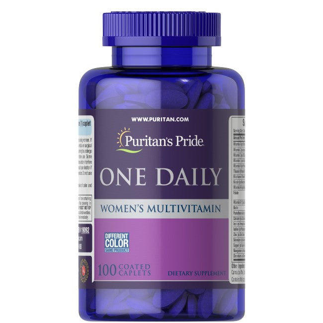 Multivitamínico feminino, um por dia, 100 cápsulas revestidas