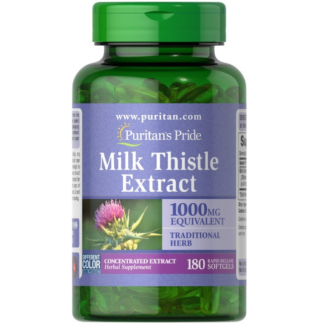 Milk Thistle Extract 250 mg 180 Rapid Release Softgels