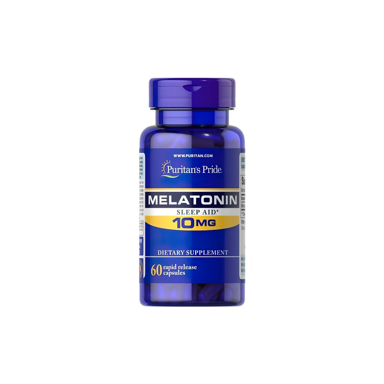 Puritan's Pride Melatonin 10 mg 60 rapid release capsules.