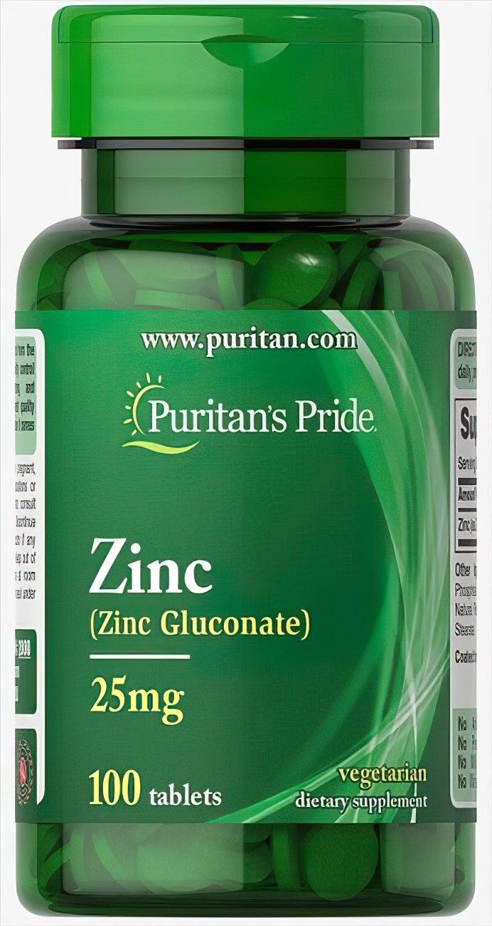 Boost your immune system and support overall health with Puritan's Pride Zinc Gluconate 25 mg 100 tablets.