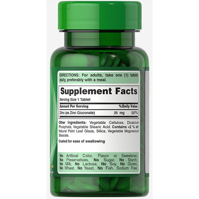 Zinc Gluconate 25 mg 100 tabletek