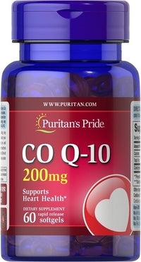 Thumbnail for Puritan's Pride Coenzyme Q10 - 200 mg 60 Rapid Release Softgels Q-SORB™.