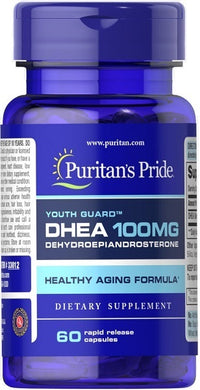 Thumbnail for Puritan's Pride DHEA 100 mg 60 Caps.