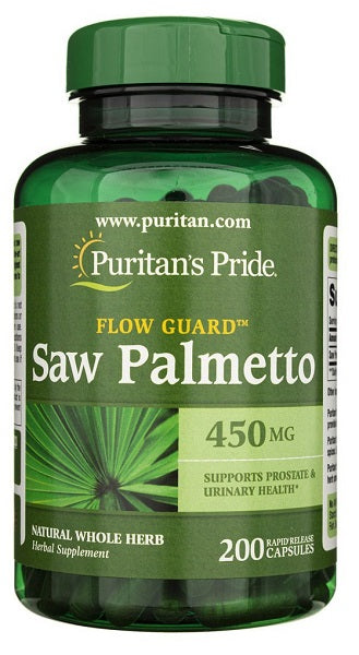Boost prostate health and improve urinary function with Puritan's Pride Saw Palmetto 450 mg 200 Rapid Release Capsules.